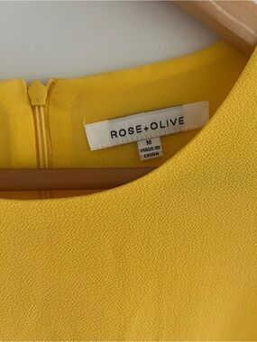Rose & Olive Women's Yellow Textured Top